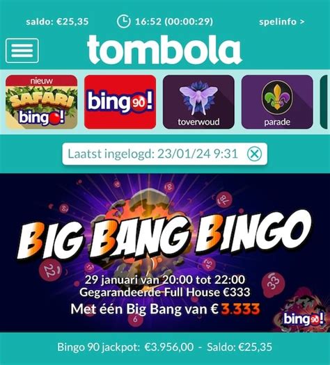 tombola bingo inloggen.